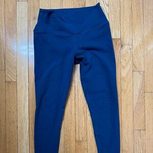ALO cropped yoga pants, blue, size small
